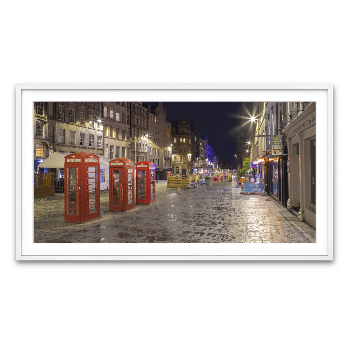 Framed Print 2x1 White