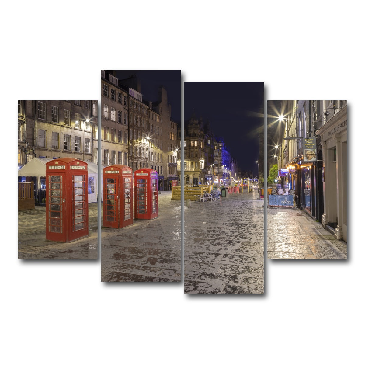 AUTO-MOCKUP WHITE | Royal Mile in Edinburgh | 4 Piece | Gallery Wrap Canvas | group=4_short