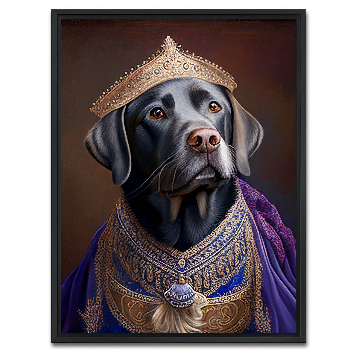 AUTO-MOCKUP WHITE | Royal Pets Labrador | 1 Piece | Black Framed Canvas | group=3x4