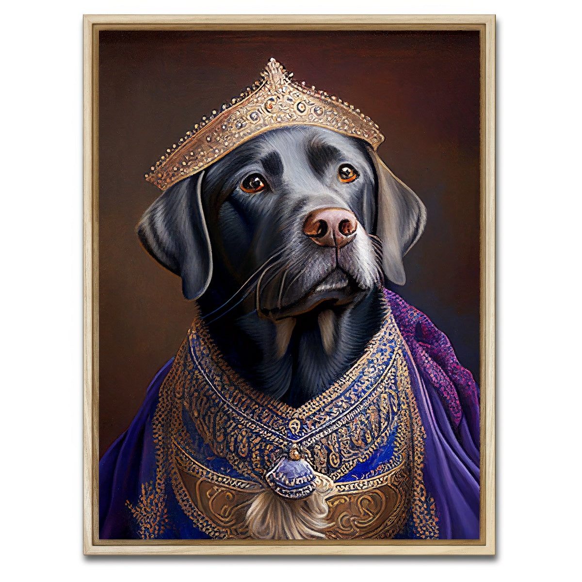 AUTO-MOCKUP WHITE | Royal Pets Labrador | 1 Piece | Natural Framed Canvas | group=3x4