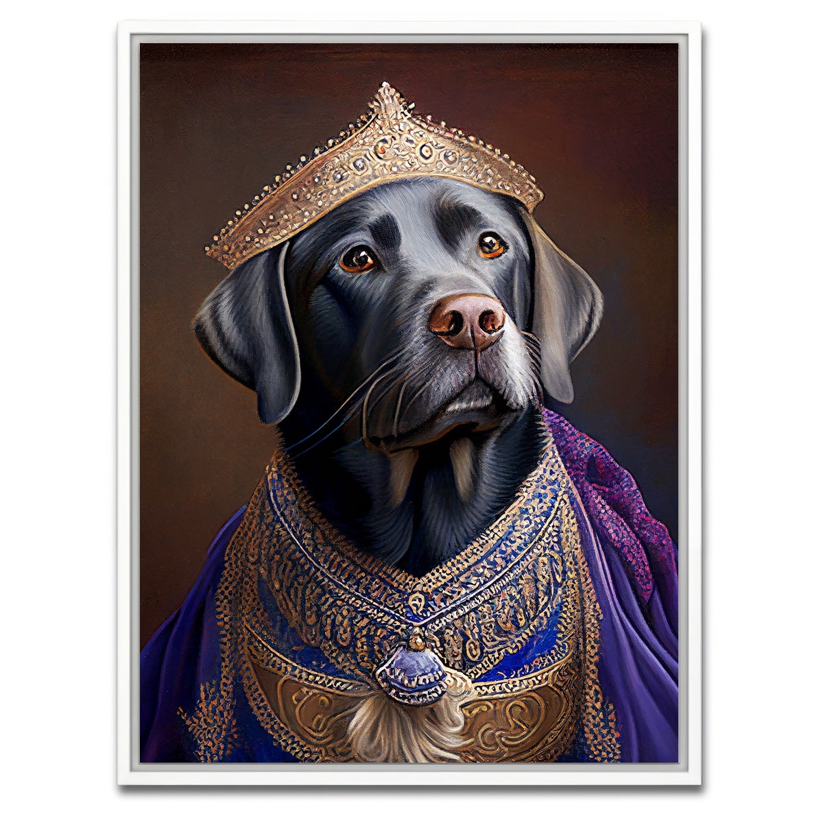 AUTO-MOCKUP WHITE | Royal Pets Labrador | 1 Piece | White Framed Canvas | group=3x4