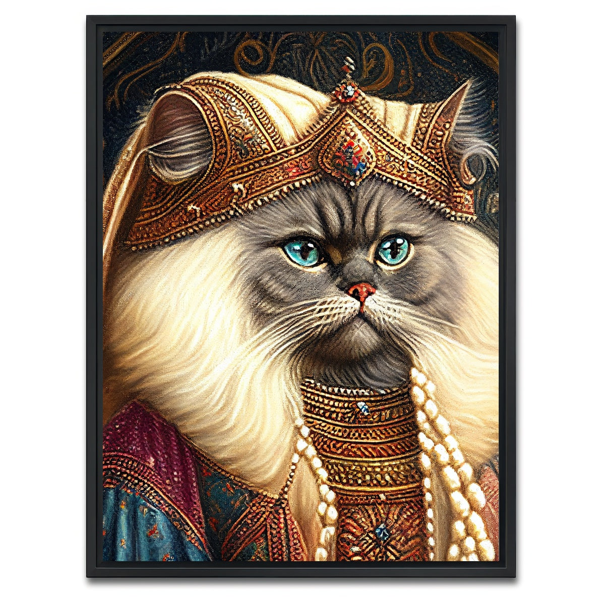 AUTO-MOCKUP WHITE | Royal Pets Persian | 1 Piece | Black Framed Canvas | group=3x4