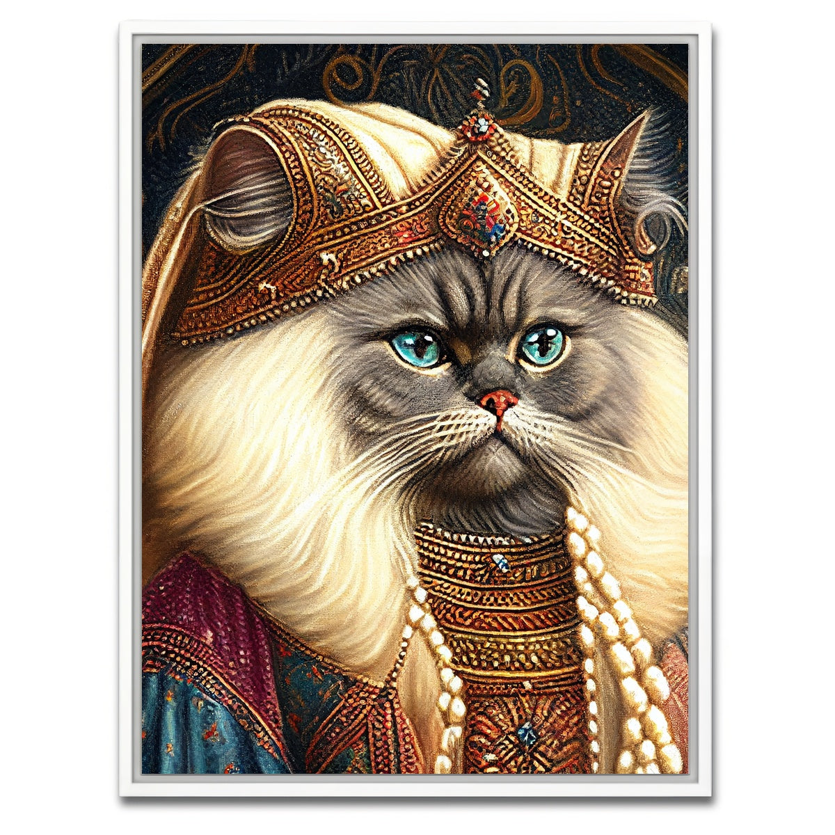 AUTO-MOCKUP WHITE | Royal Pets Persian | 1 Piece | White Framed Canvas | group=3x4