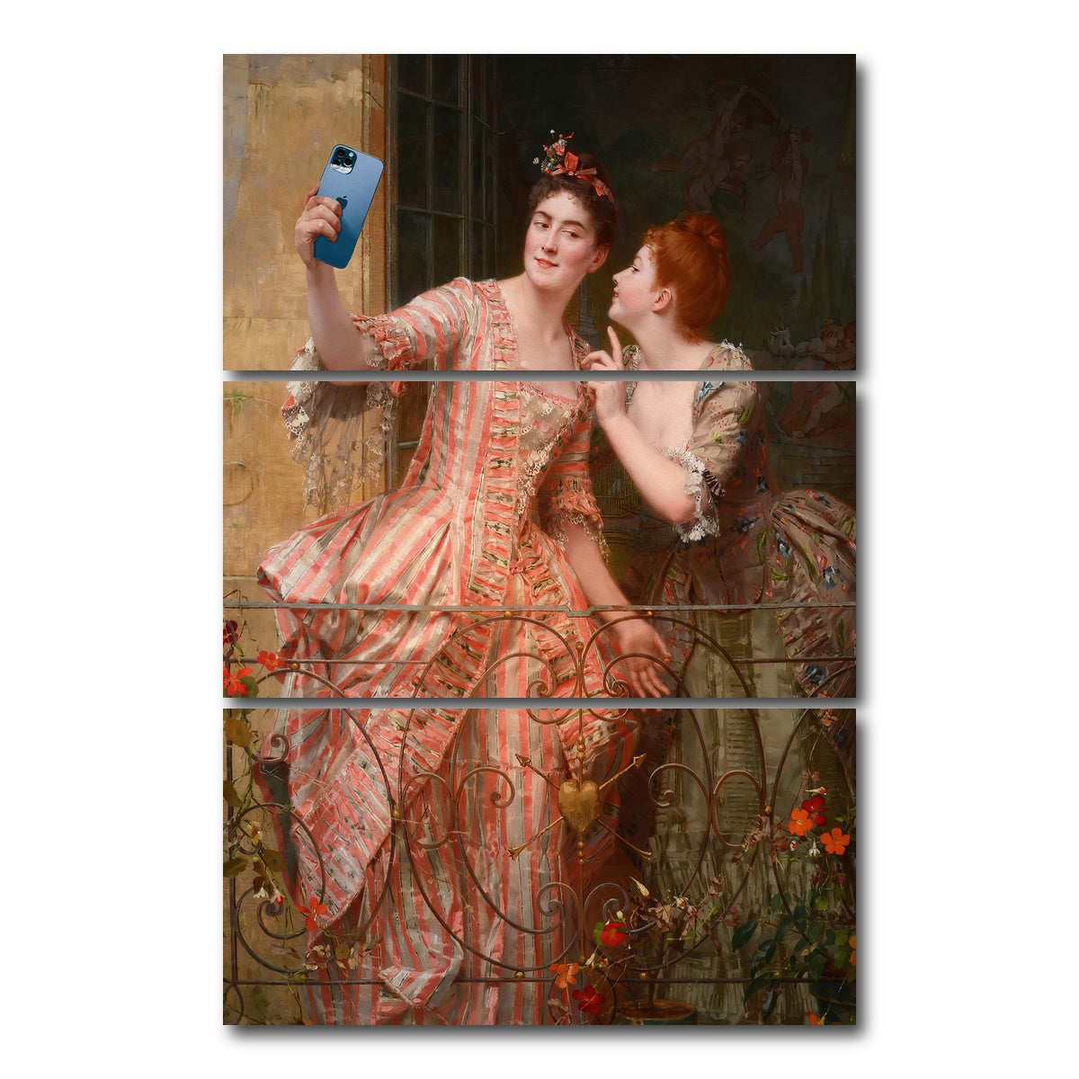 AUTO-MOCKUP WHITE | Royal Selfie | 3 Piece | Gallery Wrap Canvas | group=12x24_stacked