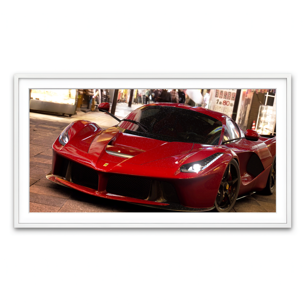 Framed Print 2x1 White