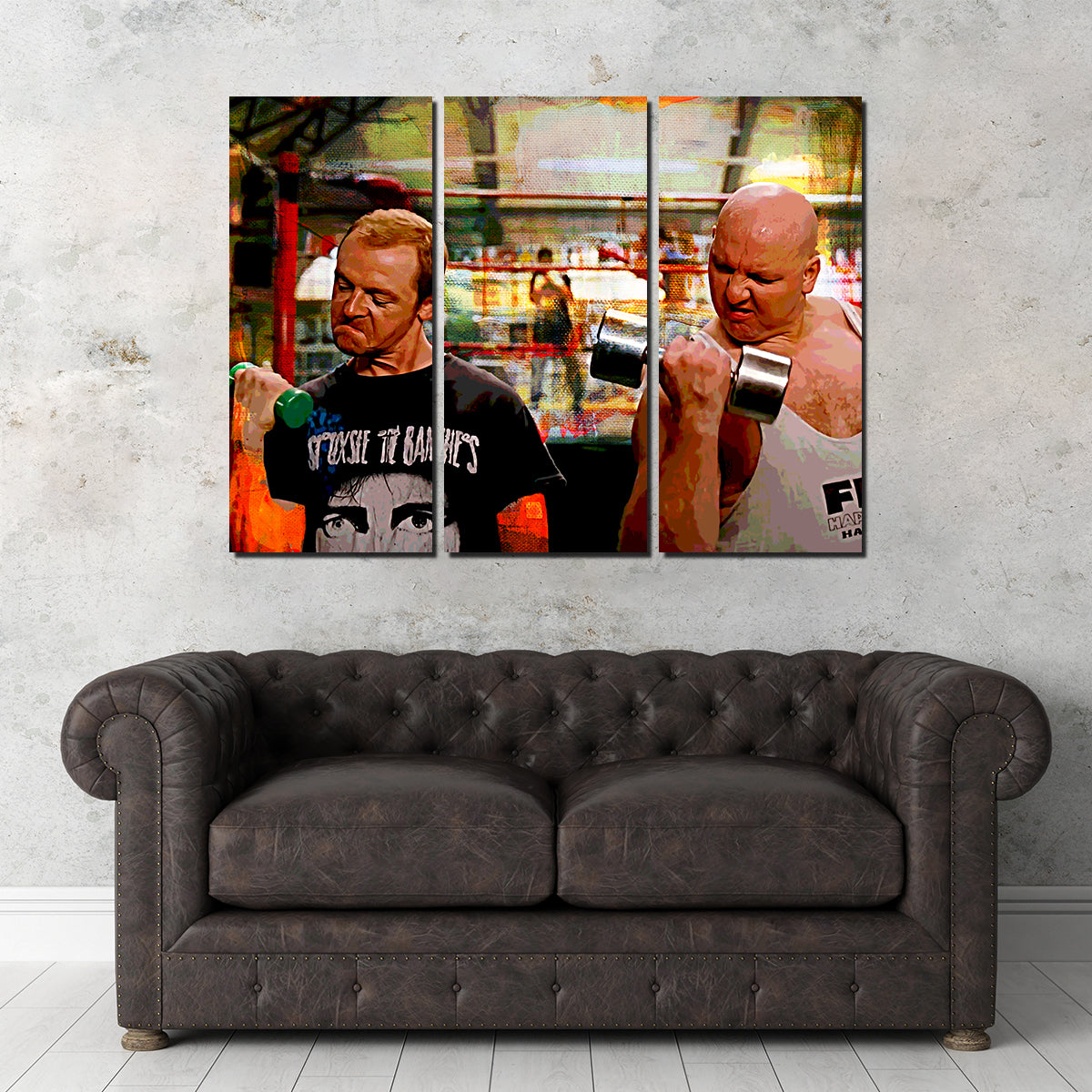 Run Fatboy Run Dumbbells Wall Art