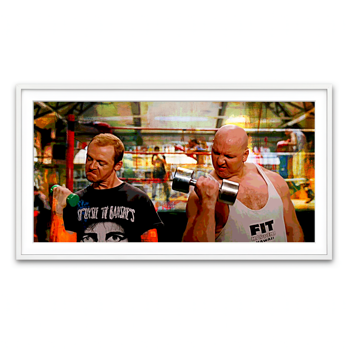 Framed Print 2x1 White