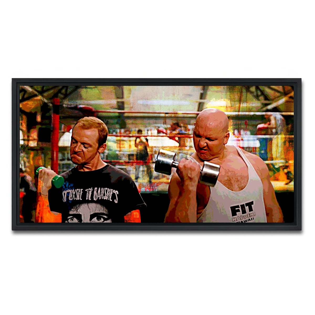 AUTO-MOCKUP WHITE | Run Fatboy Run Dumbbells | 1 Piece | Black Framed Canvas | group=2x1