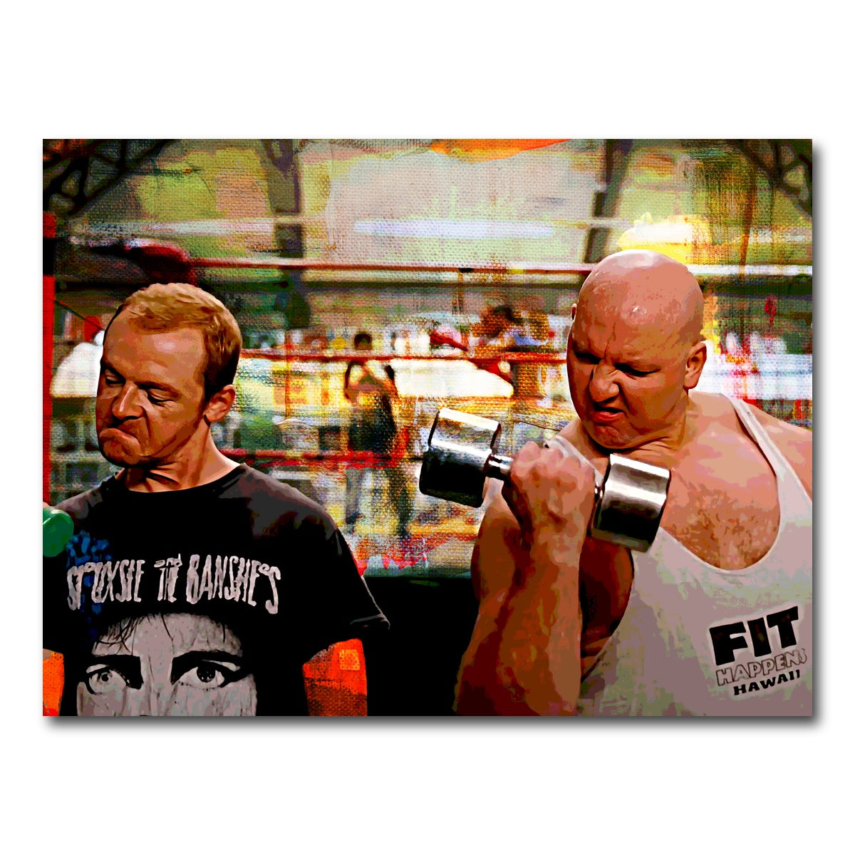 AUTO-MOCKUP WHITE | Run Fatboy Run Dumbbells | 1 Piece | Gallery Wrap Canvas | group=4x3