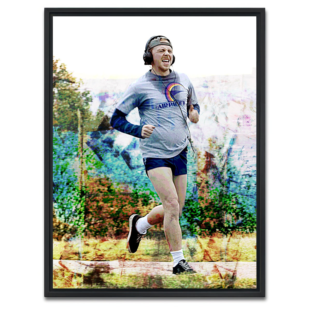 AUTO-MOCKUP WHITE | Run Fatboy Run | 1 Piece | Black Framed Canvas | group=3x4