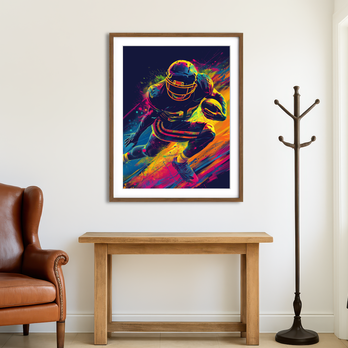 AUTO-MOCKUP ROOM | Running Back Wall Art