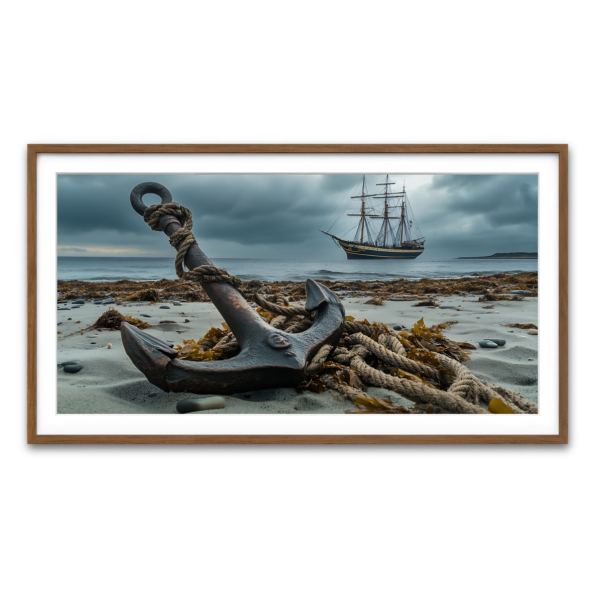 Framed Print 2x1 Walnut