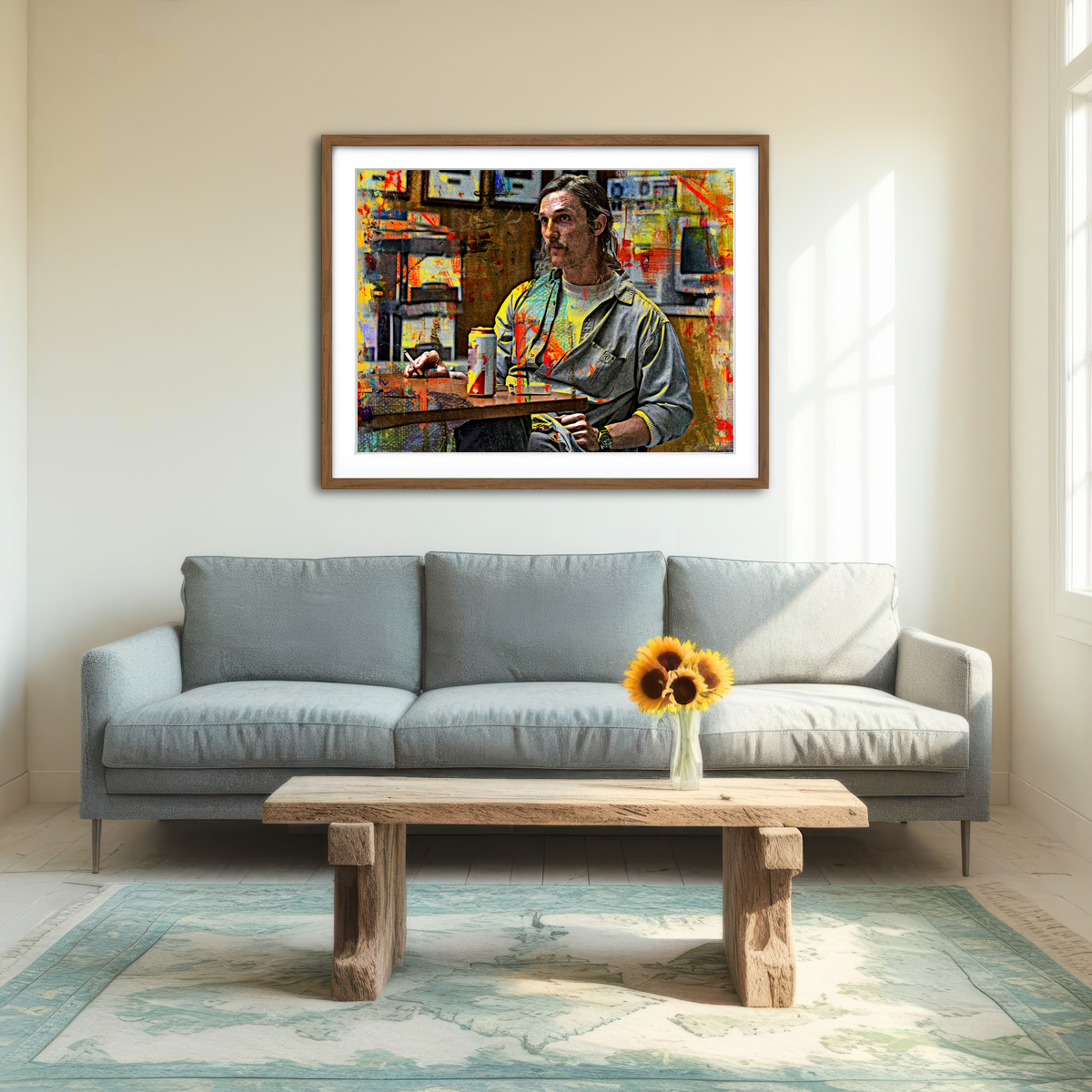AUTO-MOCKUP ROOM | Rustin Cohle Wall Art