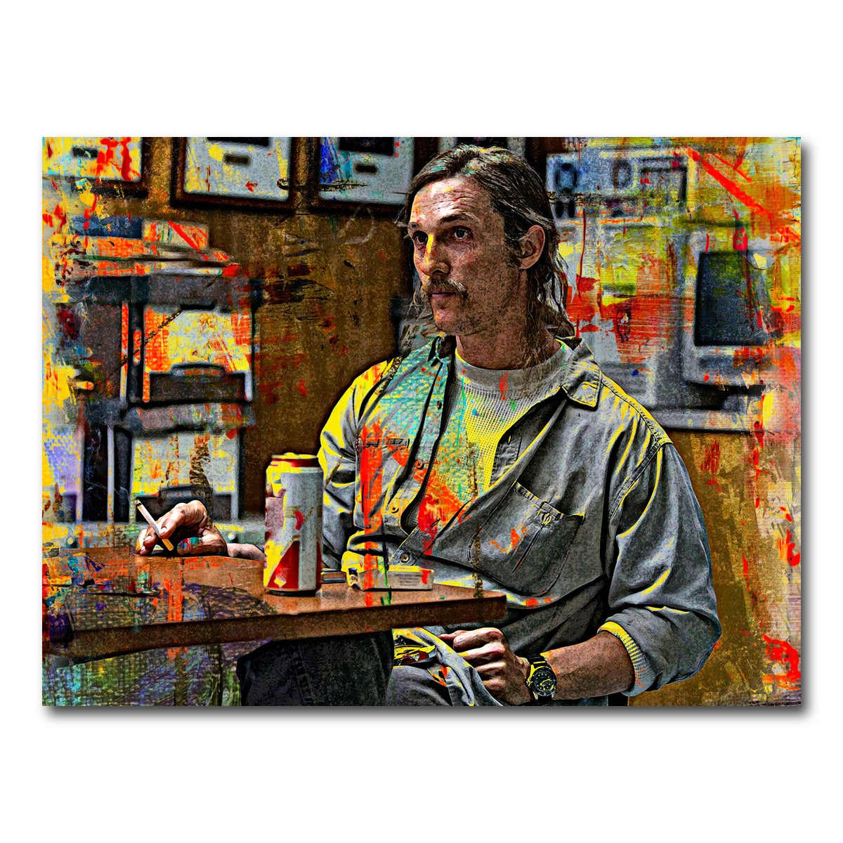 AUTO-MOCKUP WHITE | Rustin Cohle | 1 Piece | Gallery Wrap Canvas | group=4x3