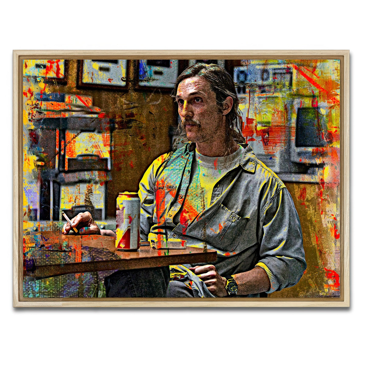 AUTO-MOCKUP WHITE | Rustin Cohle | 1 Piece | Natural Framed Canvas | group=4x3