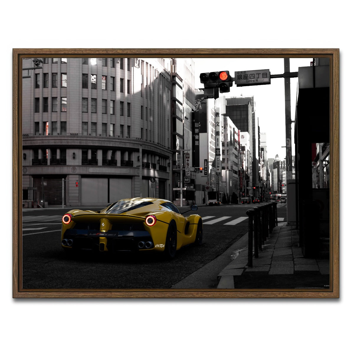 AUTO-MOCKUP WHITE | SAIYAN | 1 Piece | Walnut Framed Canvas | group=4x3