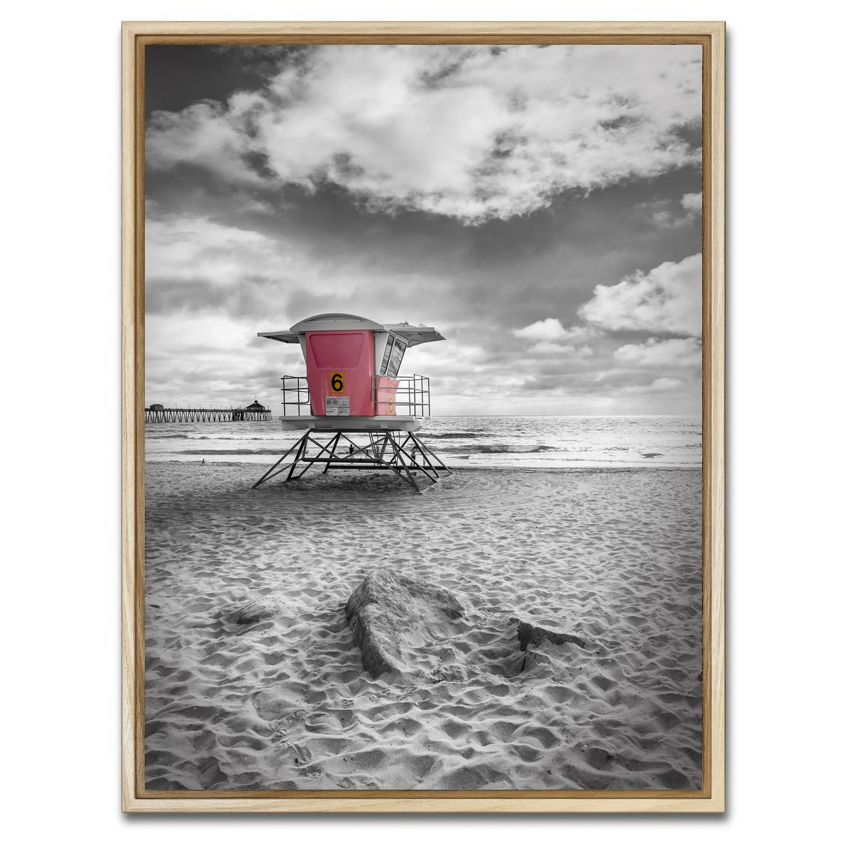 AUTO-MOCKUP WHITE | SAN DIEGO Imperial Beach | 1 Piece | Natural Framed Canvas | group=3x4