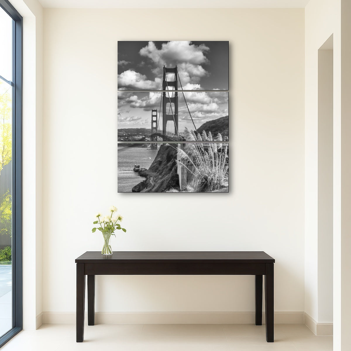 AUTO-MOCKUP ROOM | SAN FRANCISCO Golden Gate Bridge Grayscale