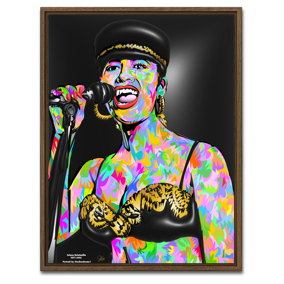 AUTO-MOCKUP WHITE | SELENA | 1 Piece | Walnut Framed Canvas | group=3x4