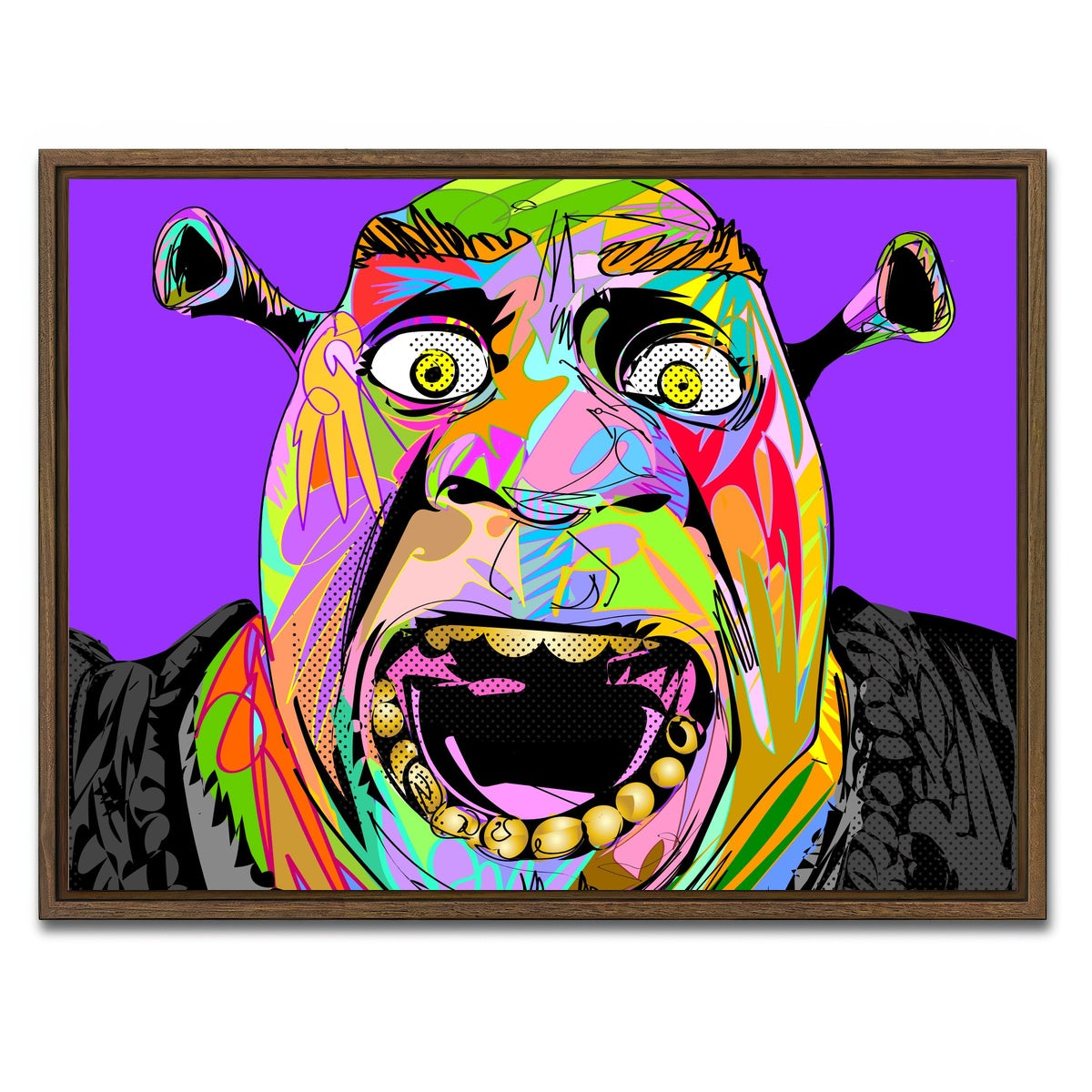 AUTO-MOCKUP WHITE | SHREK | 1 Piece | Walnut Framed Canvas | group=4x3