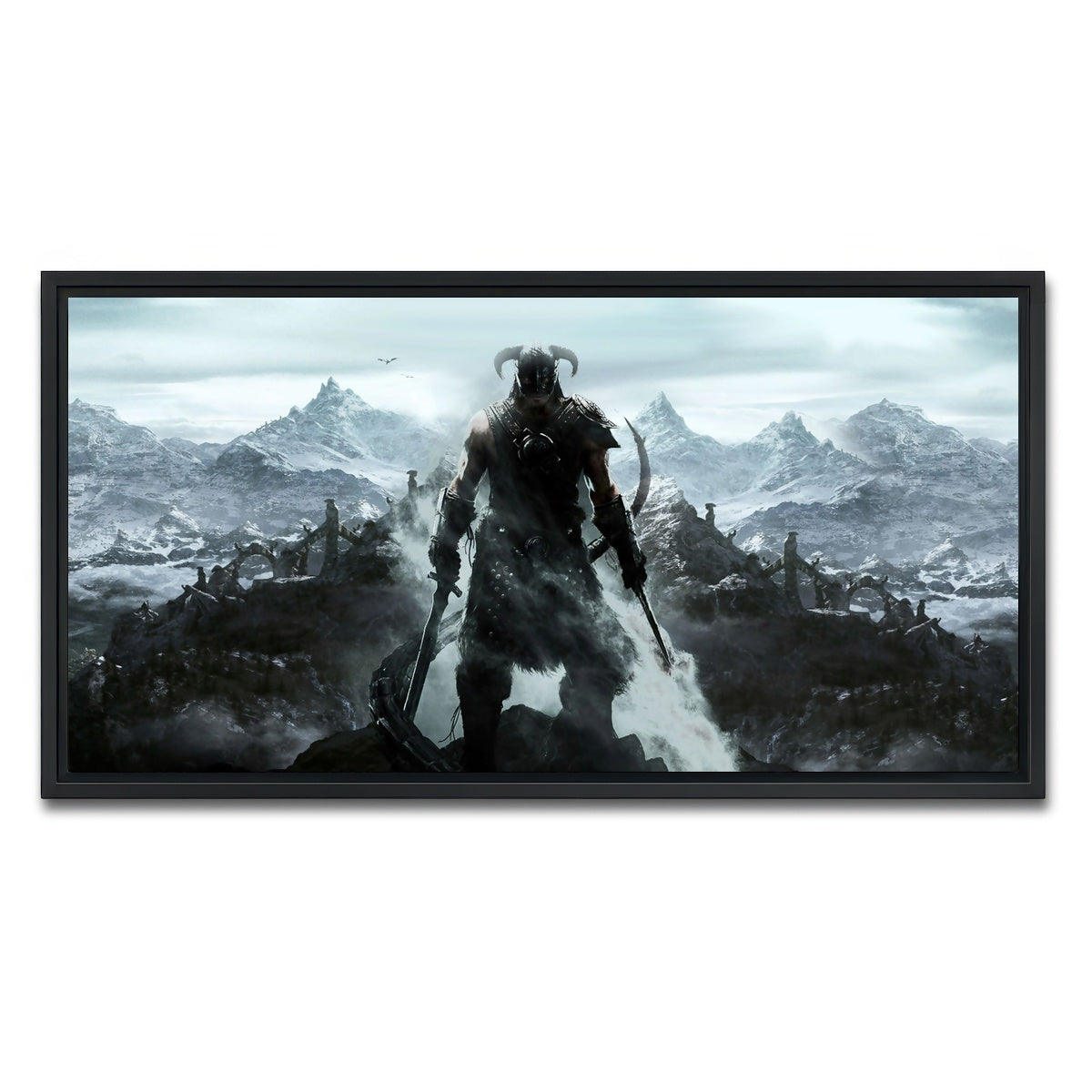 AUTO-MOCKUP WHITE | SKYRIM | 1 Piece | Black Framed Canvas | group=2x1