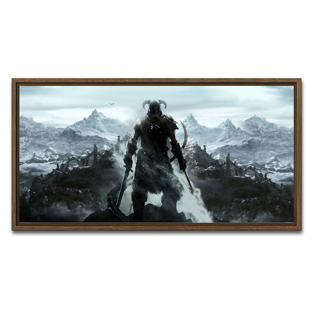 AUTO-MOCKUP WHITE | SKYRIM | 1 Piece | Walnut Framed Canvas | group=2x1
