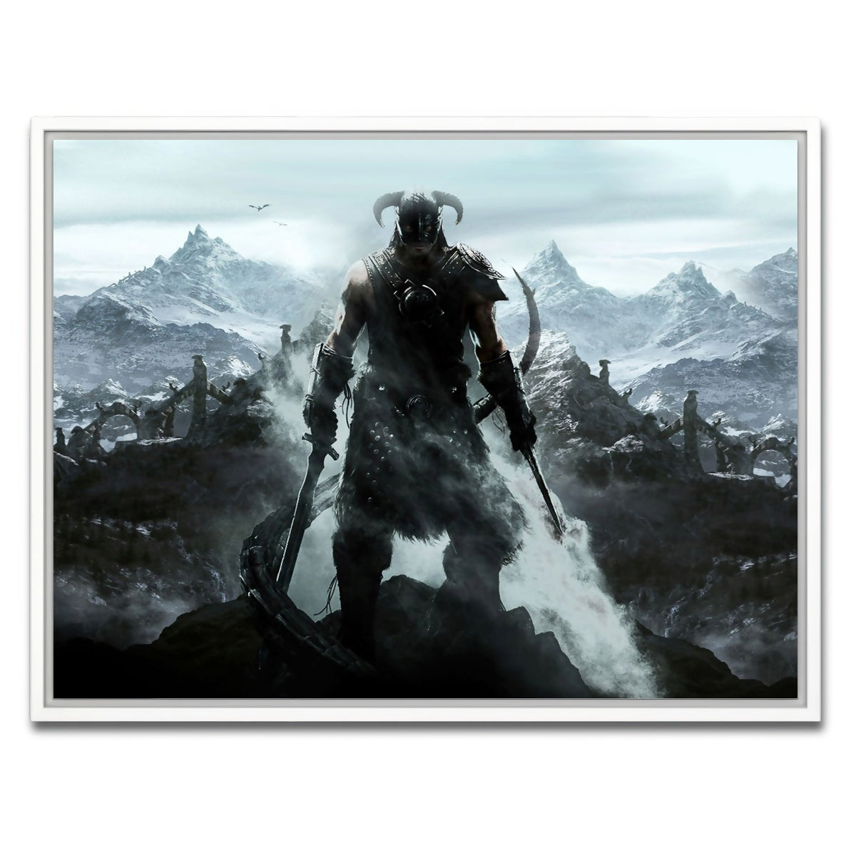 AUTO-MOCKUP WHITE | SKYRIM | 1 Piece | White Framed Canvas | group=4x3