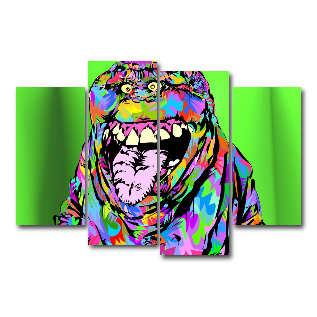 AUTO-MOCKUP WHITE | SLIMER | 4 Piece | Gallery Wrap Canvas | group=4_short