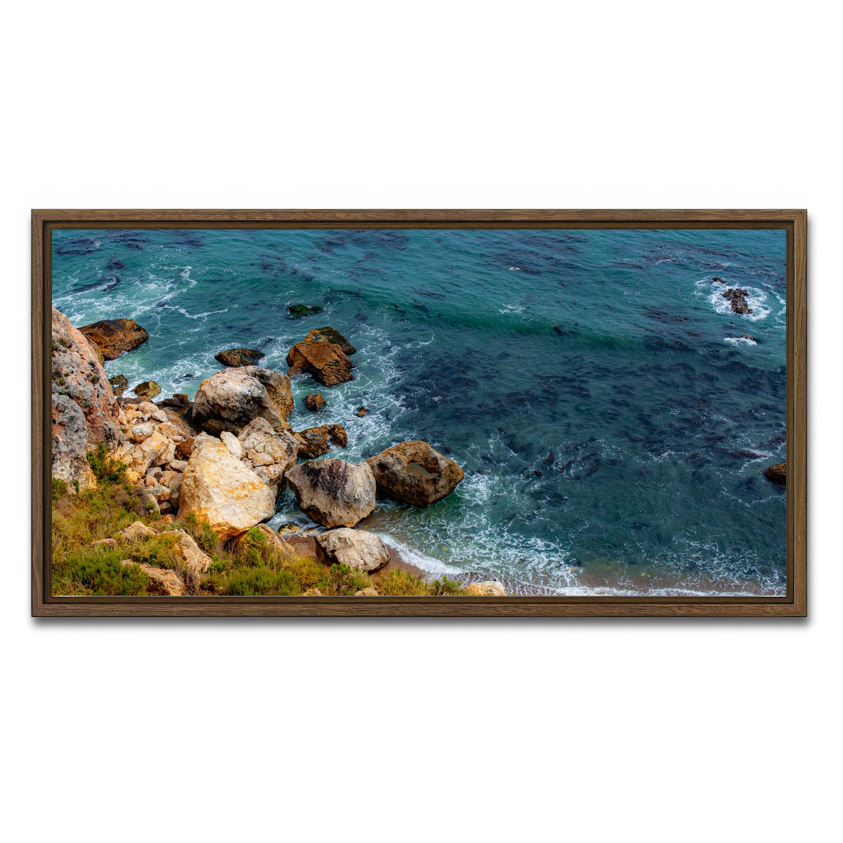 AUTO-MOCKUP WHITE | SLO | 1 Piece | Walnut Framed Canvas | group=2x1