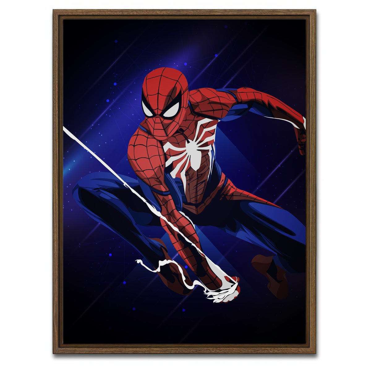AUTO-MOCKUP WHITE | SPIDERMAN | 1 Piece | Walnut Framed Canvas | group=3x4