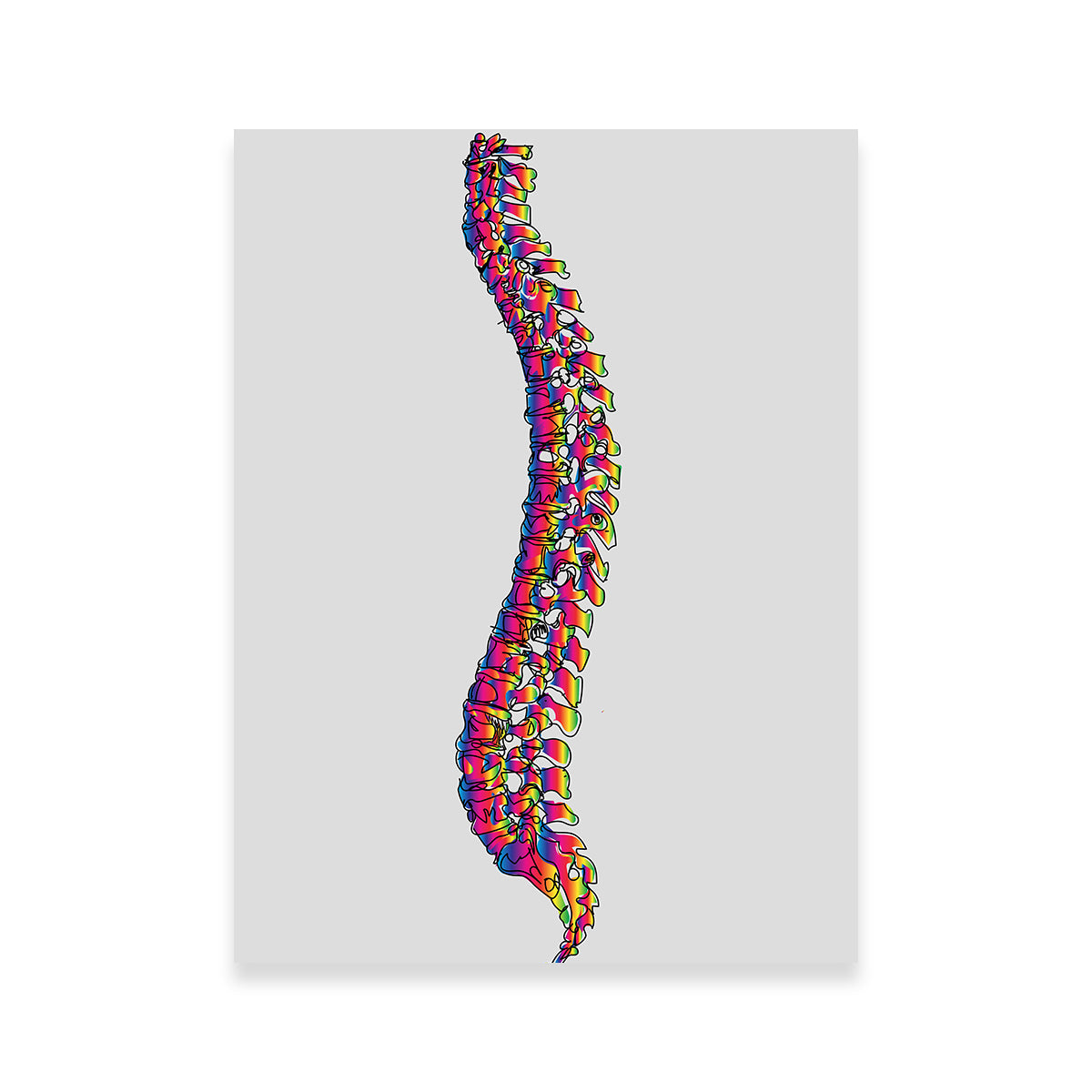 Spine Drawing Wall Art