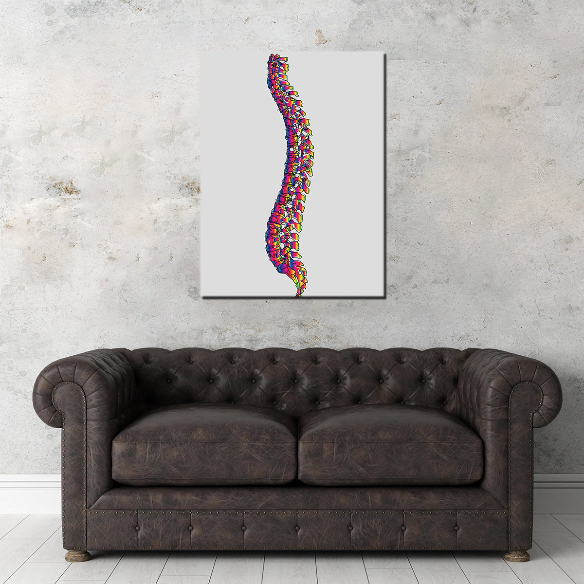 Spine Drawing Wall Art