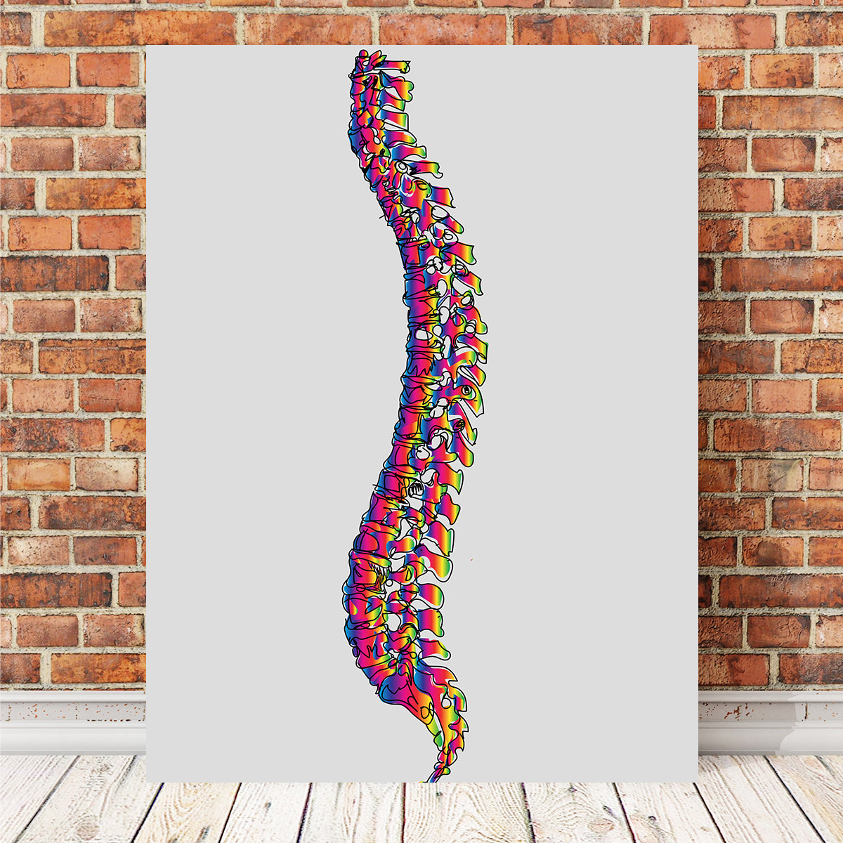 Spine Drawing Wall Art