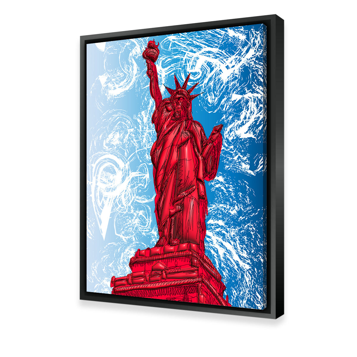Statue of Liberty Red Wall Art