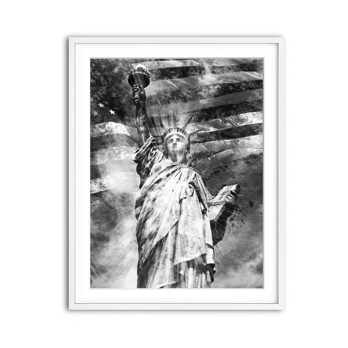 Framed Print 3x4 White