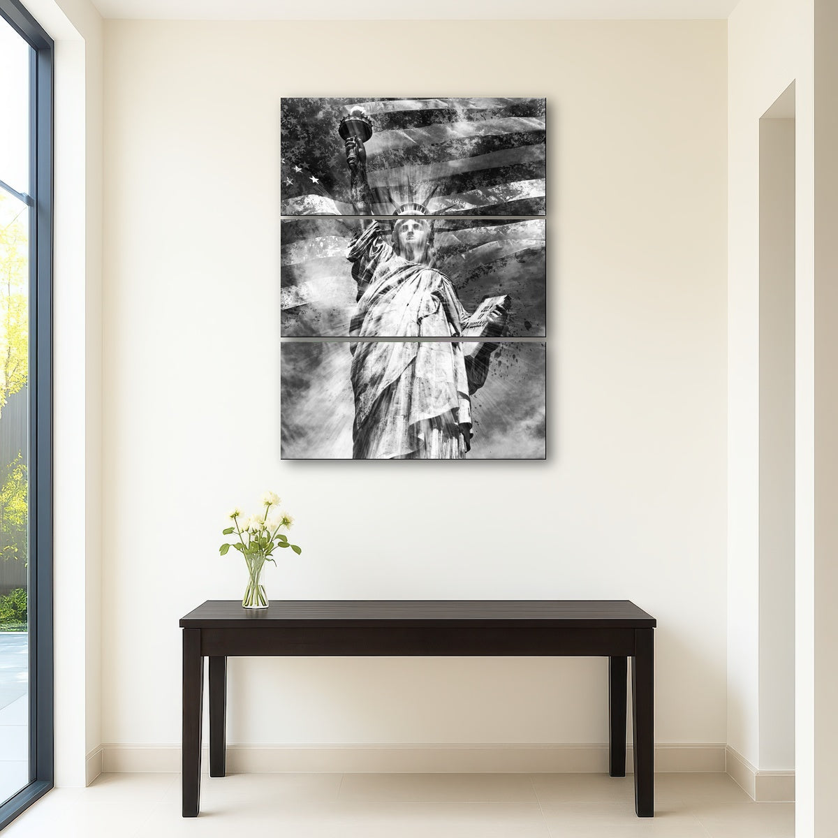 AUTO-MOCKUP ROOM | STATUE OF LIBERTY Monochrome