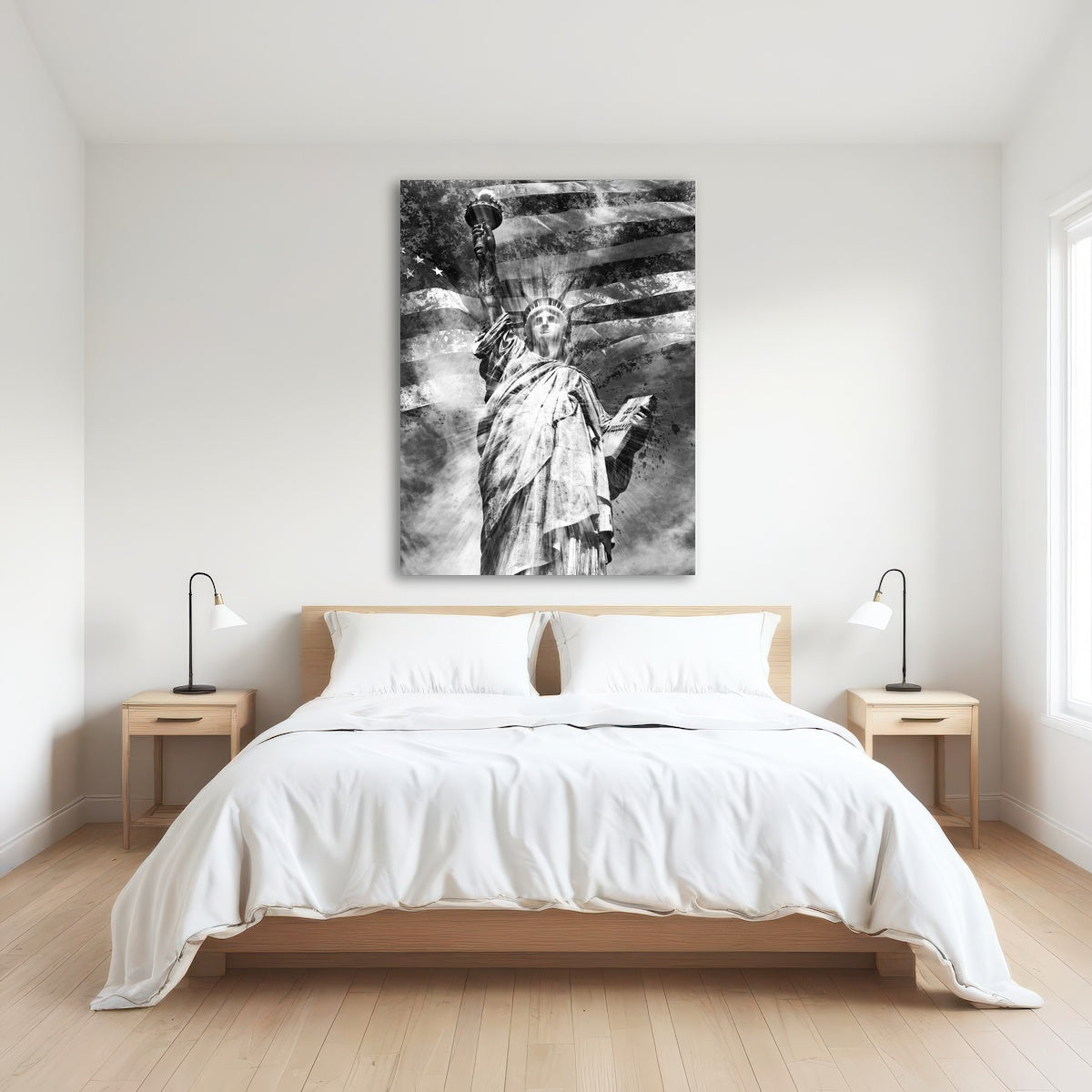 AUTO-MOCKUP ROOM | STATUE OF LIBERTY Monochrome