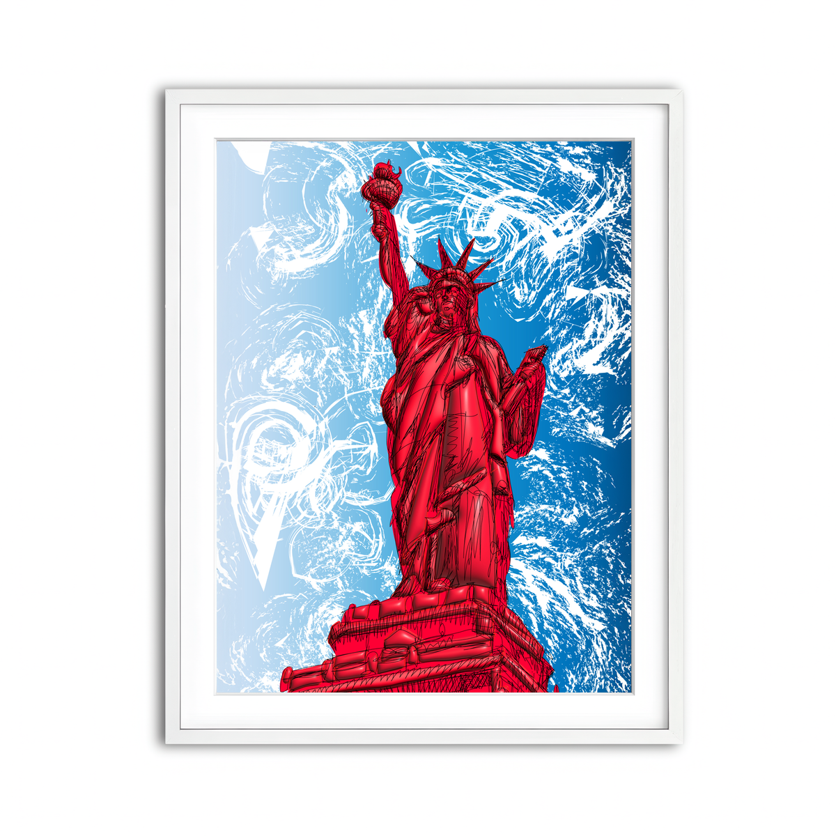 Framed Print 3x4 White