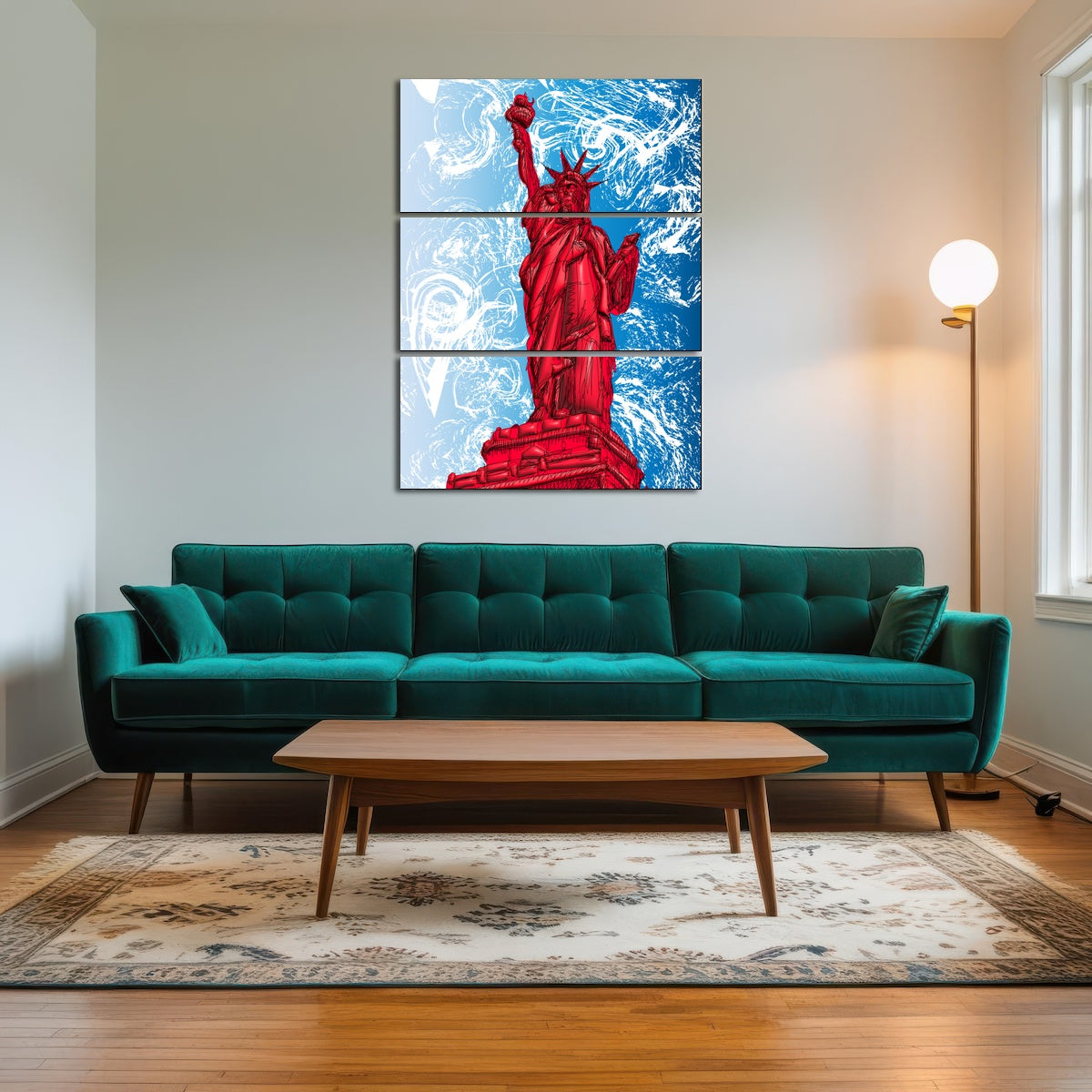 AUTO-MOCKUP ROOM | STATUE OF LIBERTY Red