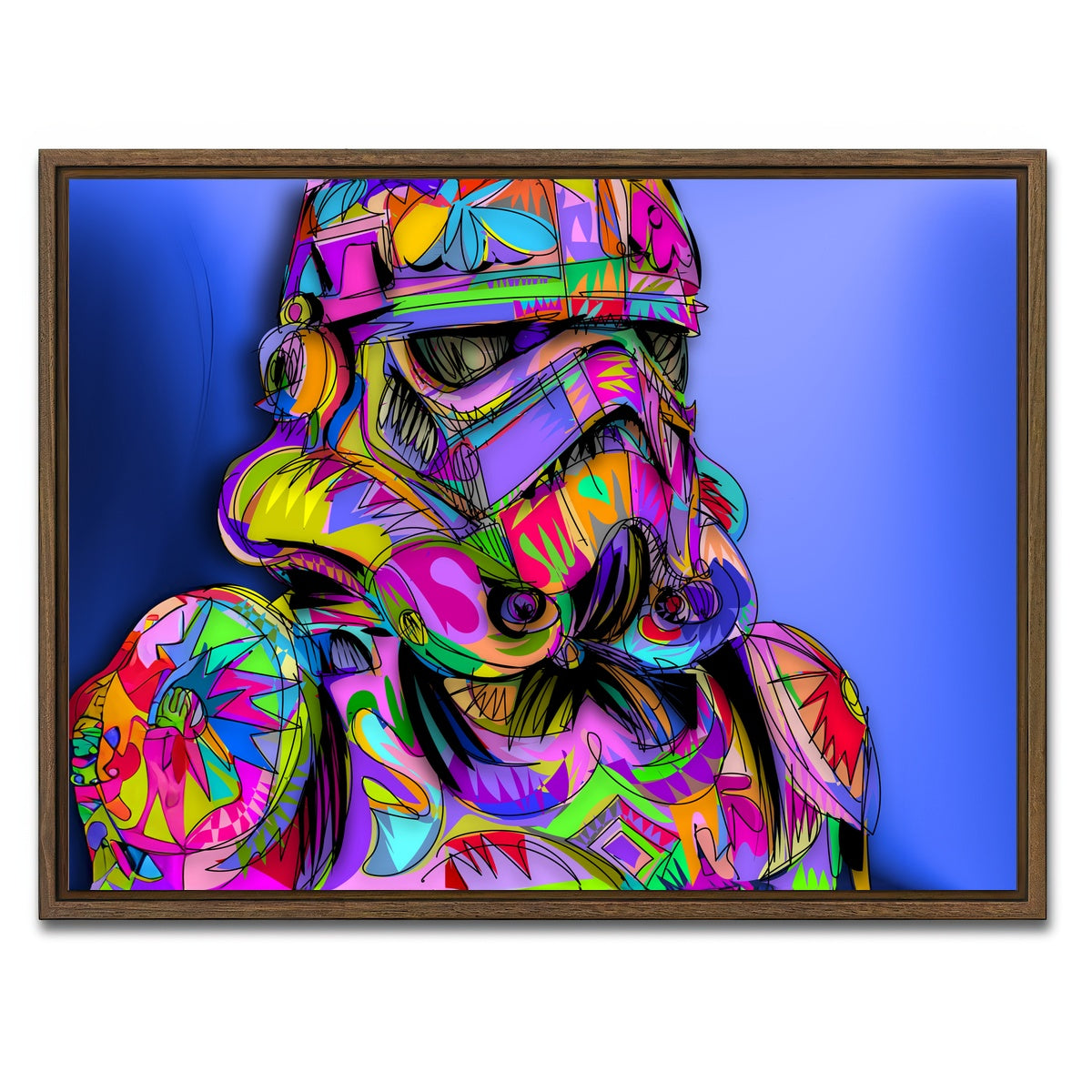 AUTO-MOCKUP WHITE | STORMTROOPER Color | 1 Piece | Walnut Framed Canvas | group=4x3