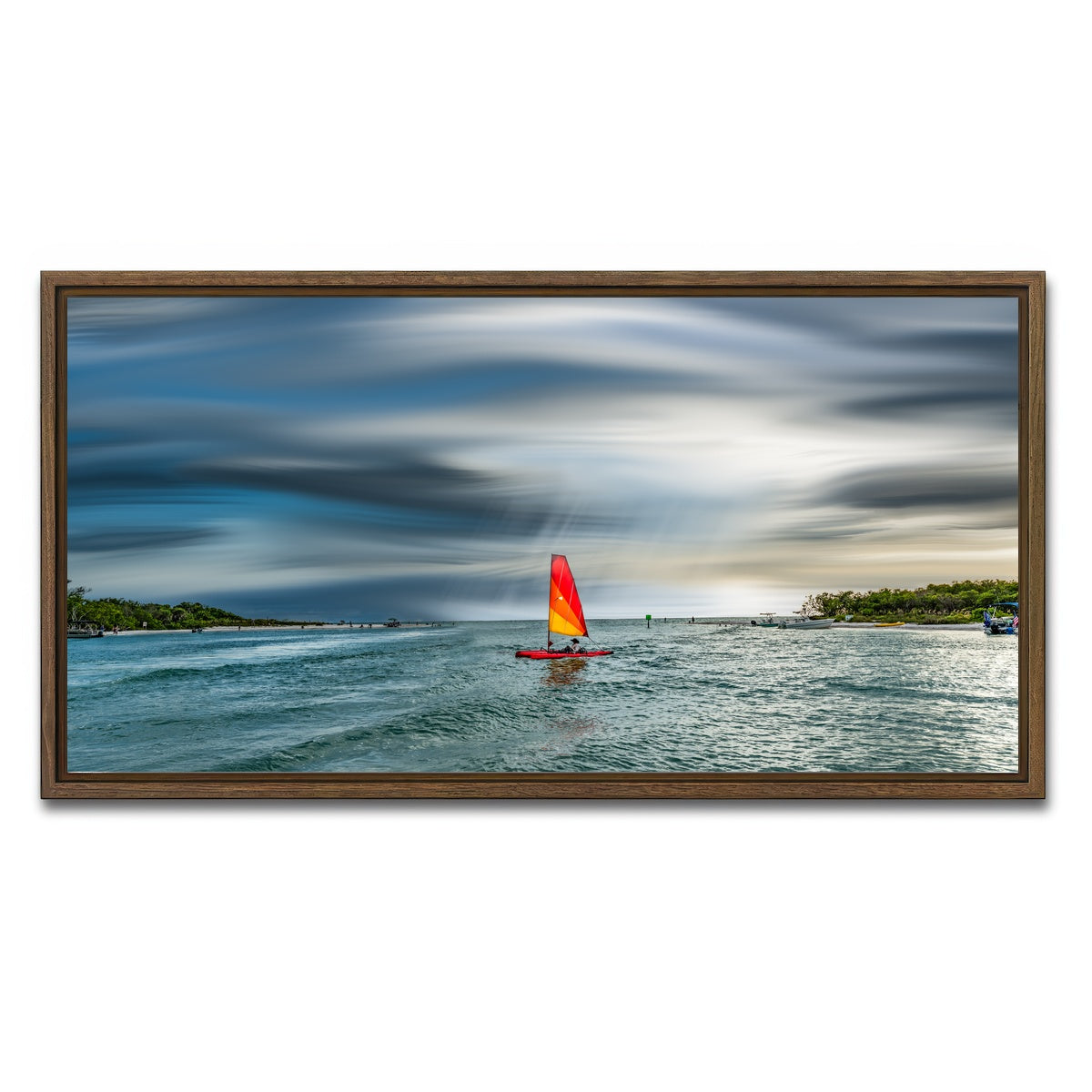 AUTO-MOCKUP WHITE | Sail Away | 1 Piece | Walnut Framed Canvas | group=2x1