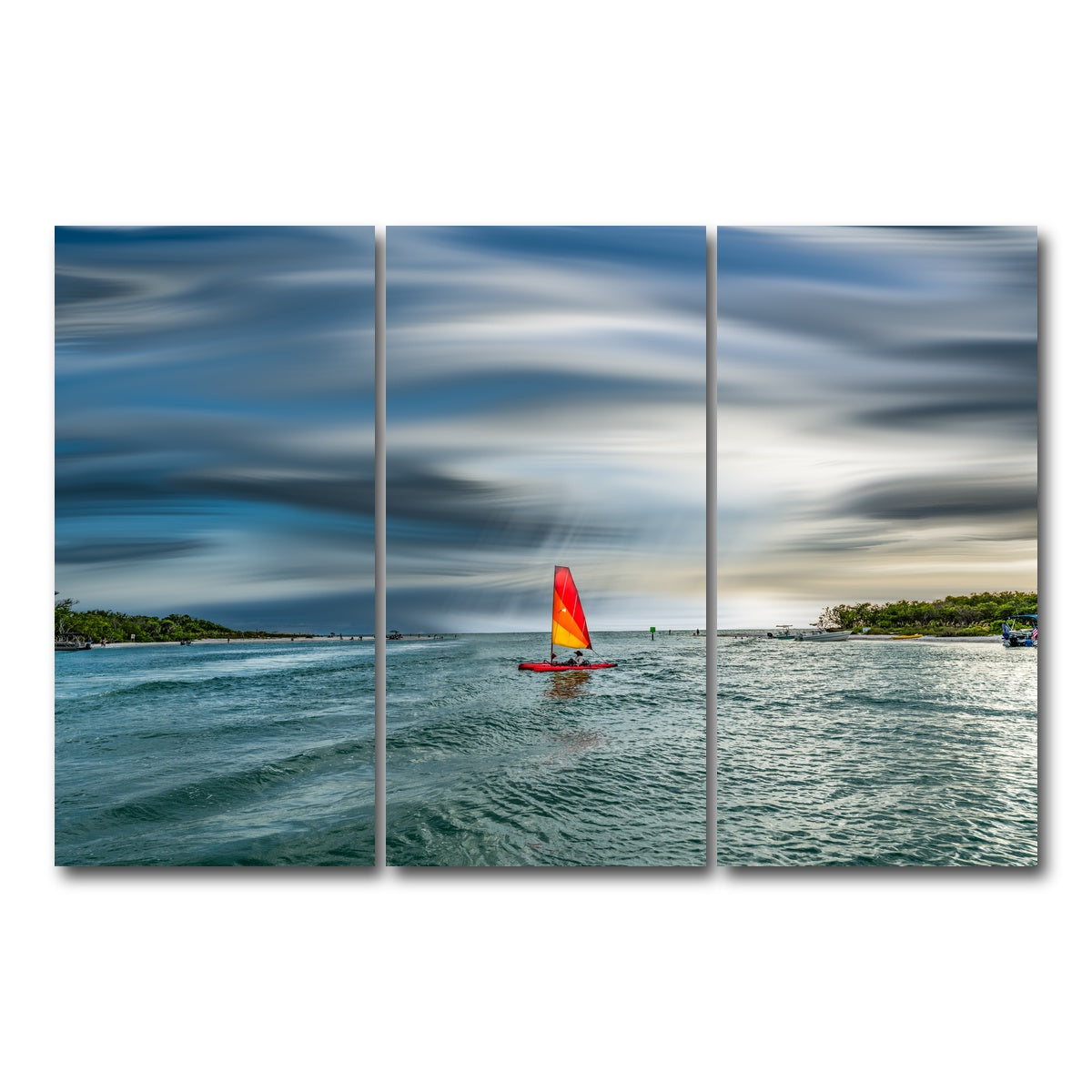 AUTO-MOCKUP WHITE | Sail Away | 3 Piece | Gallery Wrap Canvas | group=12x24