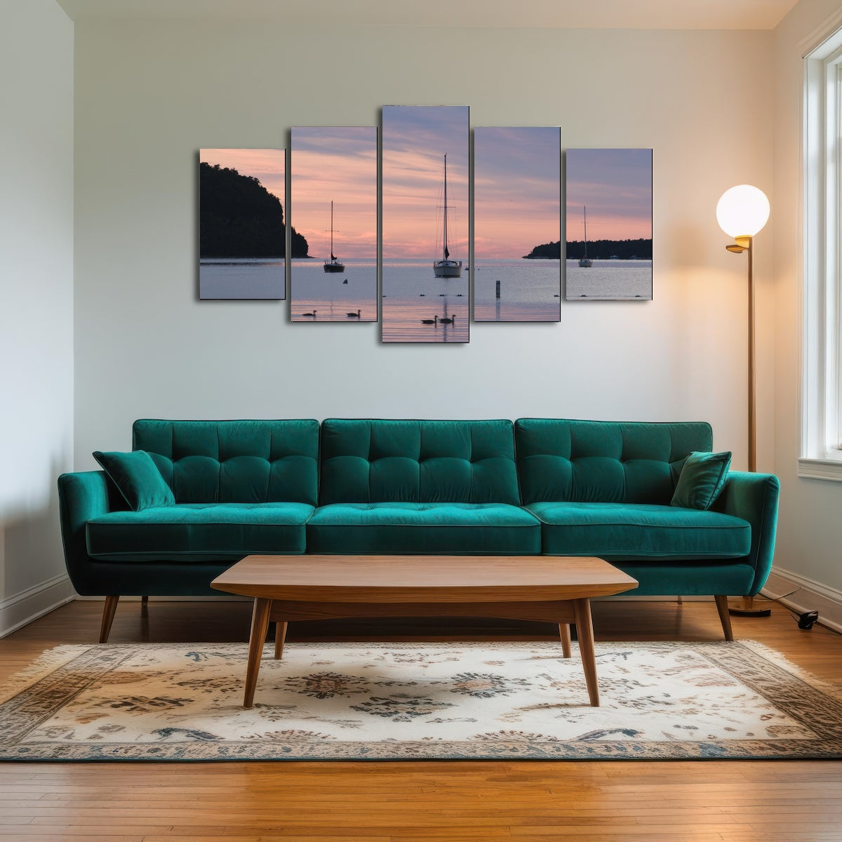 AUTO-MOCKUP ROOM | Sailboats at sunset Door County