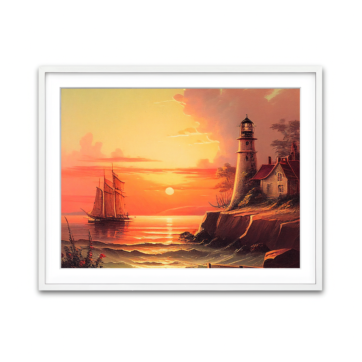 Framed Print 4x3 White