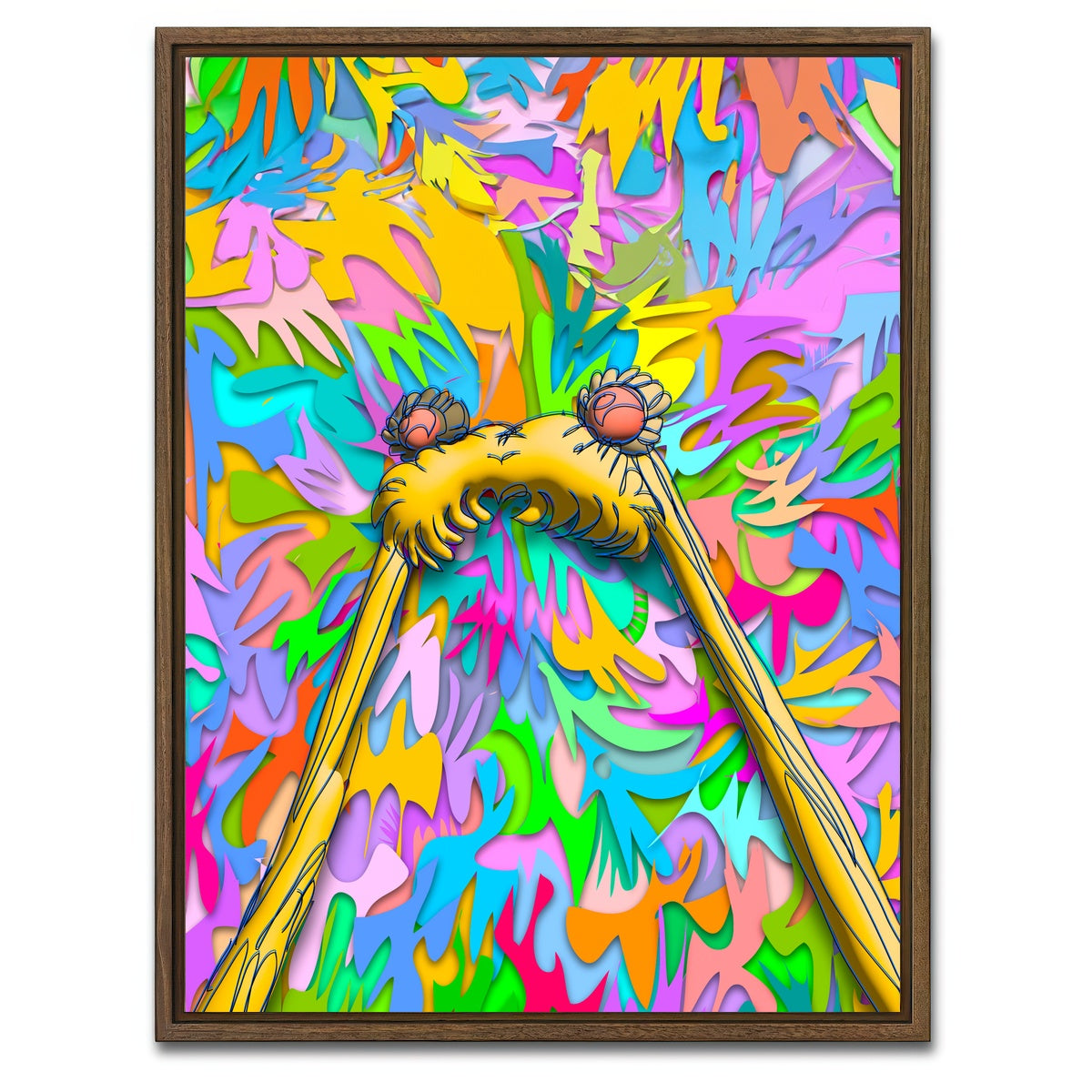 AUTO-MOCKUP WHITE | Sailor moon Hair | 1 Piece | Walnut Framed Canvas | group=3x4