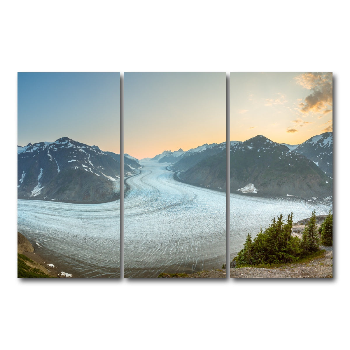 AUTO-MOCKUP WHITE | Salmon Glacier 1 | 3 Piece | Gallery Wrap Canvas | group=12x24