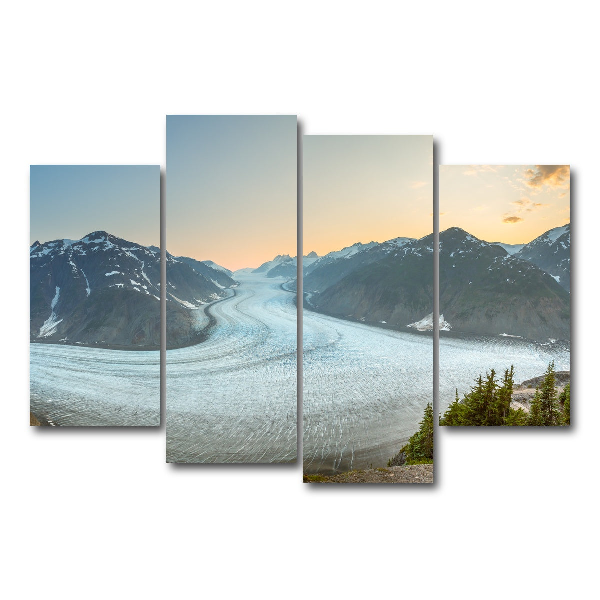 AUTO-MOCKUP WHITE | Salmon Glacier 1 | 4 Piece | Gallery Wrap Canvas | group=4_short