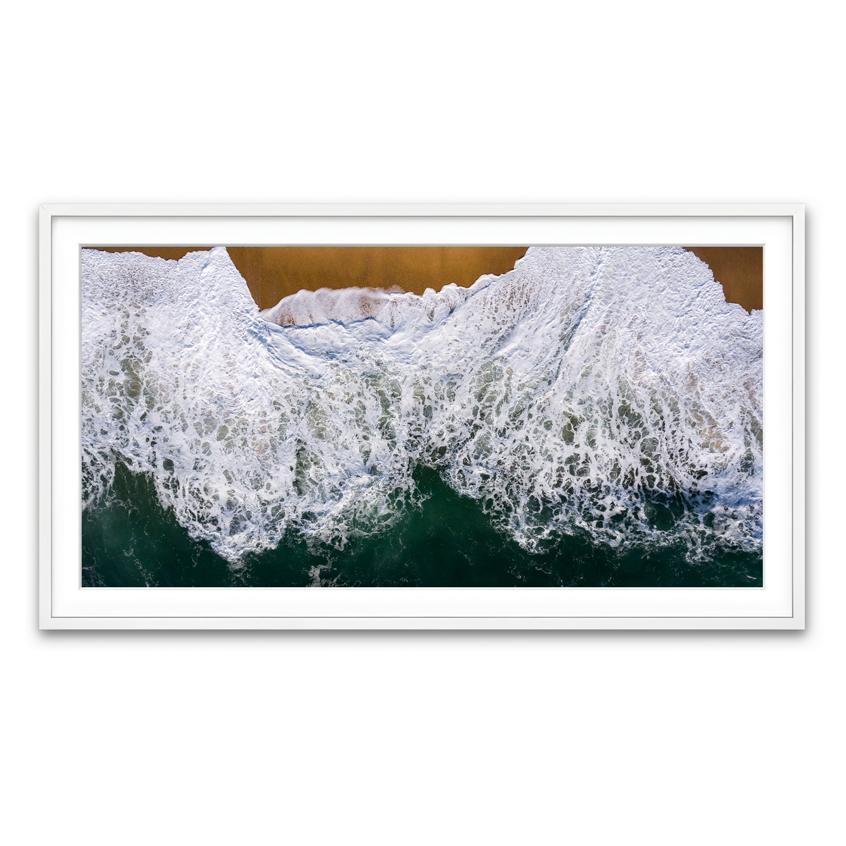 Framed Print 2x1 White