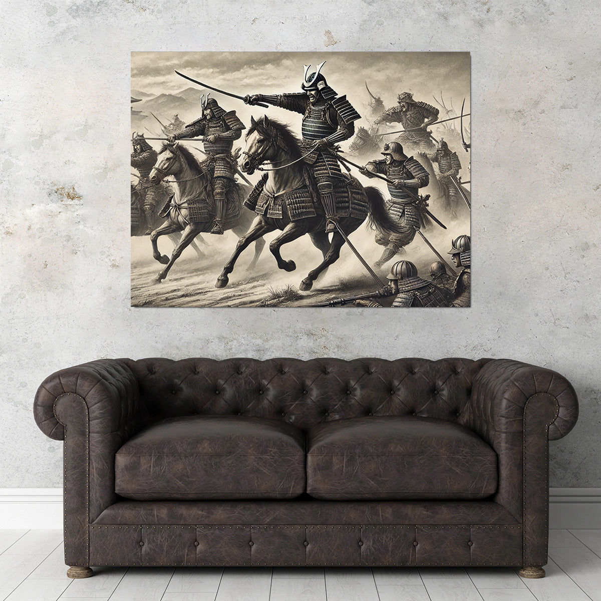 Samurai Battlefield Horses Wall Art