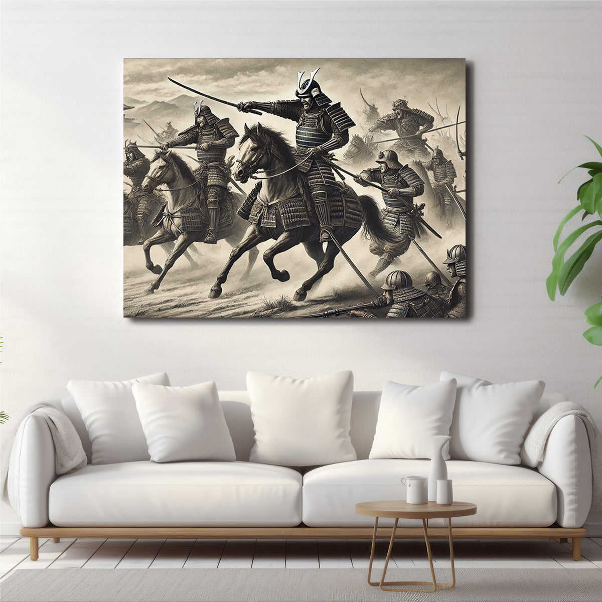 Samurai Battlefield Horses Wall Art